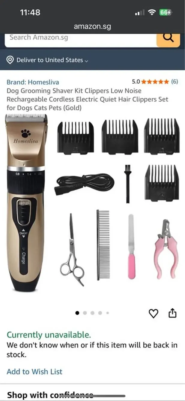 Homesliva Pet Grooming Hair Clipper Kit